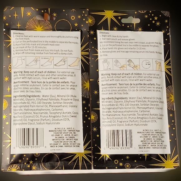 NWT SET OF 2 B•PURE HYDRATING MASKS: FOOT + HAND AND NAILS! - Picture 2 of 2